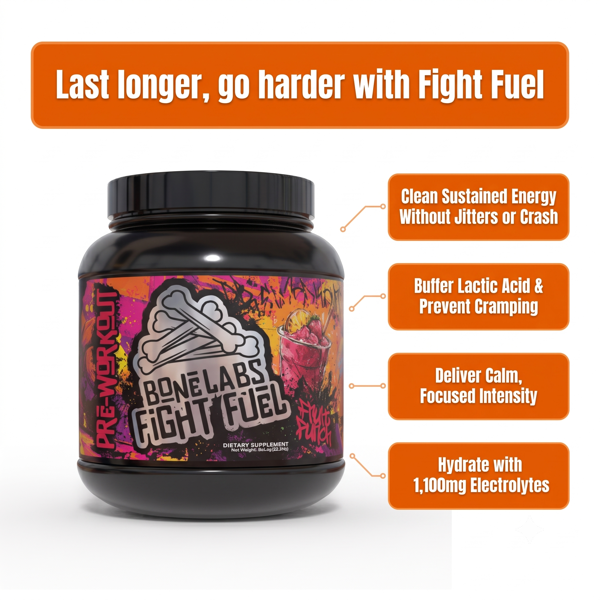 Bone Labs Fight Fuel Pre-Workout — Fruit Punch